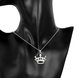 Wholesale Classic Silver Geometric CZ Necklace TGSPN286 4 small