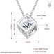 Wholesale Trendy Silver Geometric CZ Necklace TGSPN298 0 small