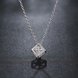 Wholesale Trendy Silver Geometric CZ Necklace TGSPN298 2 small