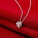 Wholesale Trendy Silver Geometric CZ Necklace TGSPN298 3 small