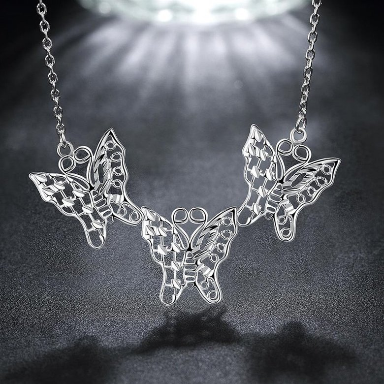 Wholesale Romantic Silver Animal Necklace TGSPN310 1