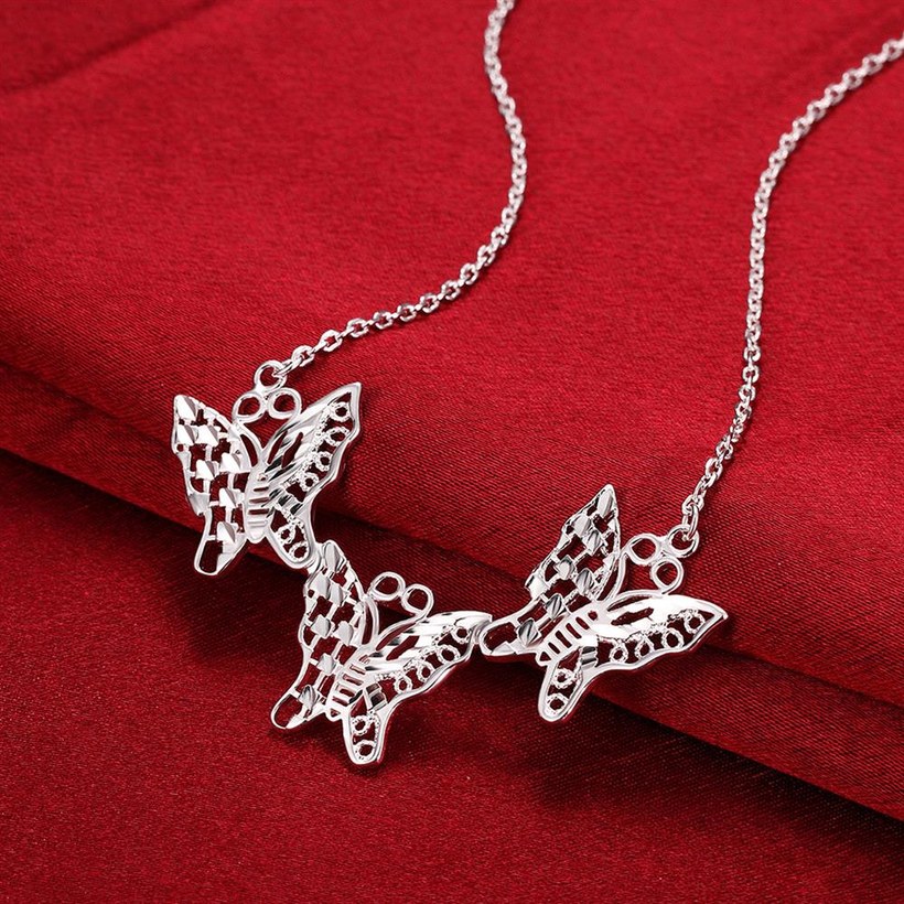 Wholesale Romantic Silver Animal Necklace TGSPN310 4