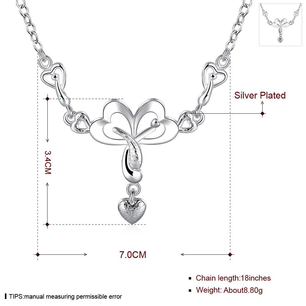 Wholesale Romantic Silver Heart Necklace TGSPN322 0