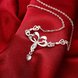 Wholesale Romantic Silver Heart Necklace TGSPN322 2 small