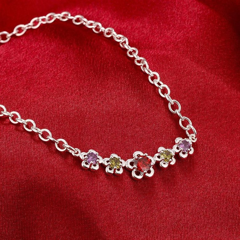 Wholesale Romantic Silver Star CZ Necklace TGSPN330 3