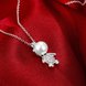 Wholesale Trendy Silver Animal CZ Necklace TGSPN332 3 small