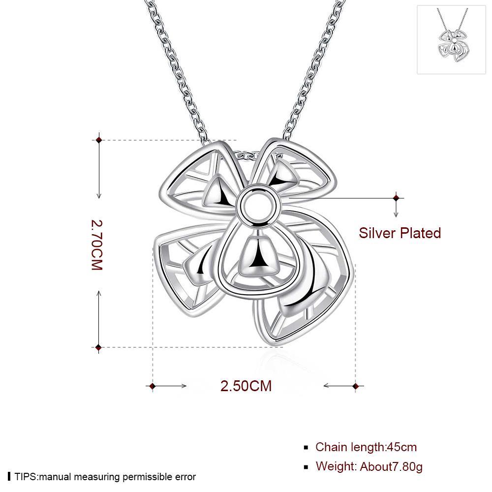 Wholesale Trendy Silver Plant Necklace TGSPN364 0