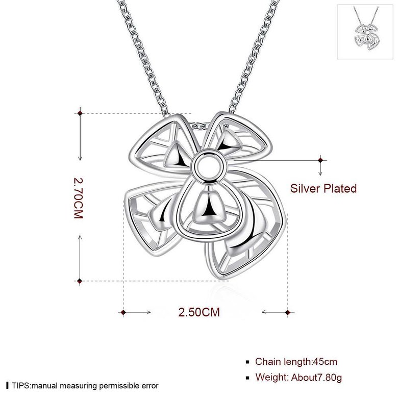 Wholesale Trendy Silver Plant Necklace TGSPN364 0