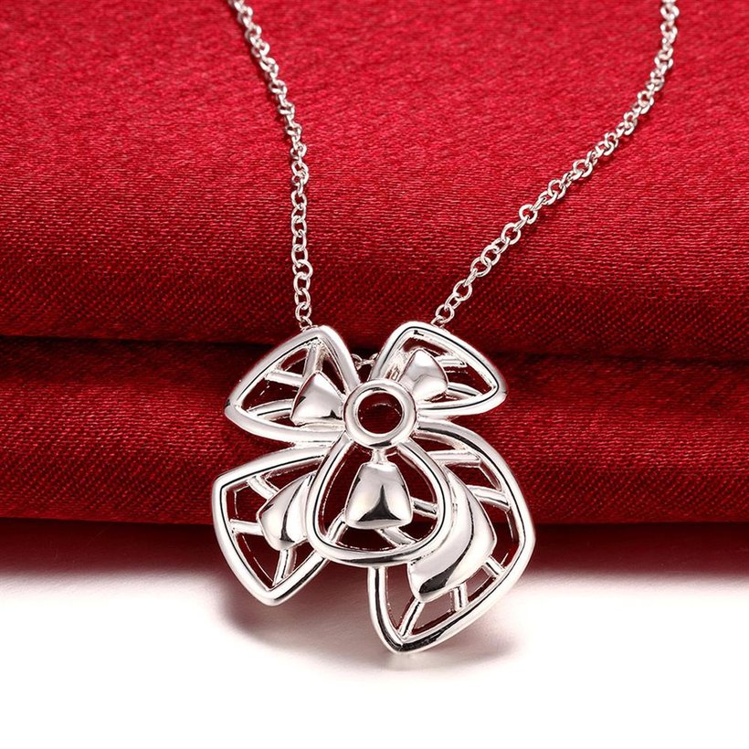 Wholesale Trendy Silver Plant Necklace TGSPN364 2