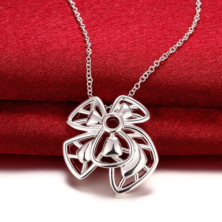 Wholesale Trendy Silver Plant Necklace TGSPN364 2