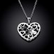 Wholesale Romantic Silver Heart Necklace TGSPN374 1 small