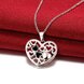 Wholesale Romantic Silver Heart Necklace TGSPN374 2 small
