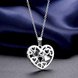 Wholesale Romantic Silver Heart Necklace TGSPN374 3 small