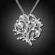 Wholesale Trendy Silver Plant CZ Necklace TGSPN391 1 small