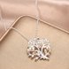 Wholesale Trendy Silver Plant CZ Necklace TGSPN391 2 small