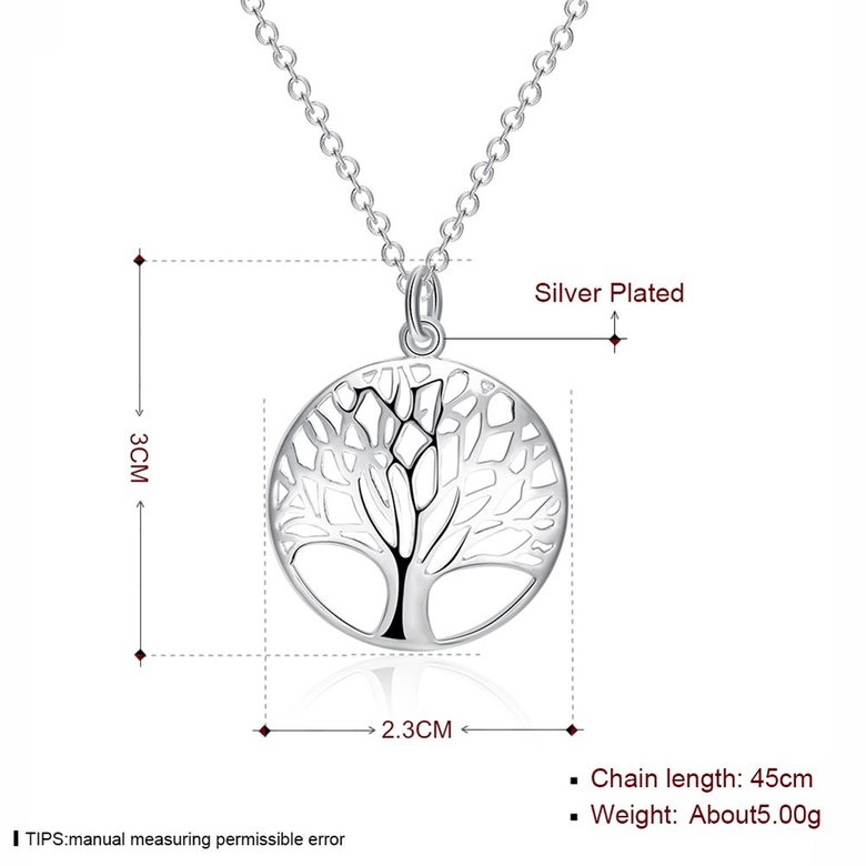 Wholesale Trendy Silver Plant Necklace TGSPN397 0