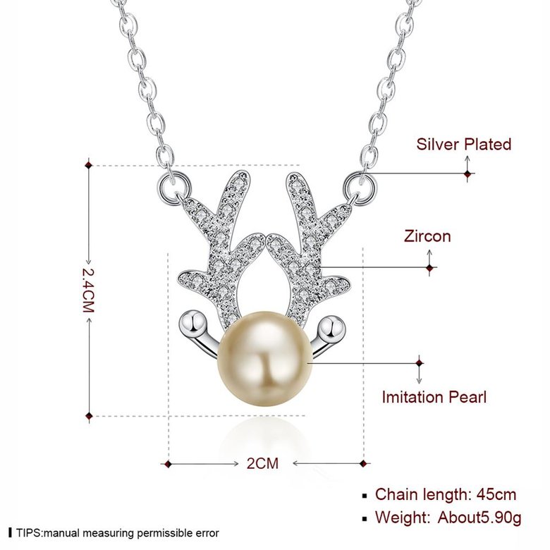 Wholesale Trendy Silver Animal CZ Necklace TGSPN400 0