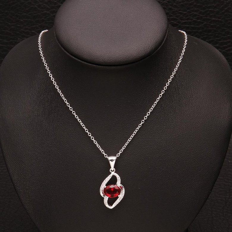 Wholesale Trendy Silver Plant Glass Necklace TGSPN553 2