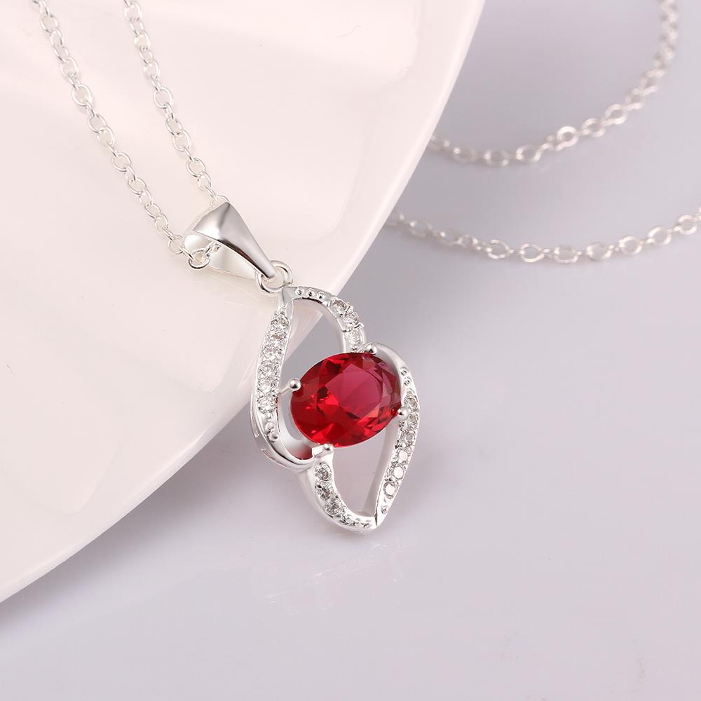 Wholesale Trendy Silver Plant Glass Necklace TGSPN553 3