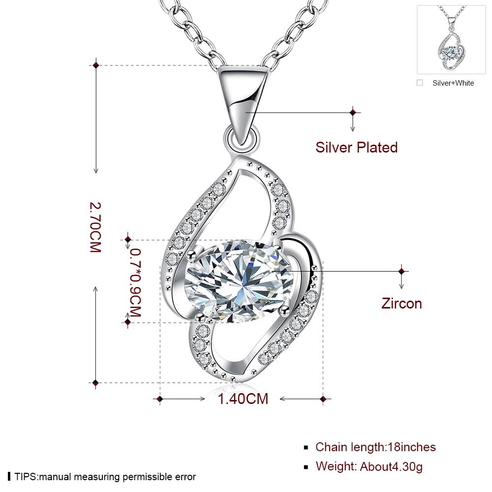 Wholesale Trendy Silver Plant Glass Necklace TGSPN553 6