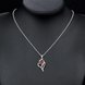 Wholesale Romantic Silver Heart Glass Necklace TGSPN594 4 small