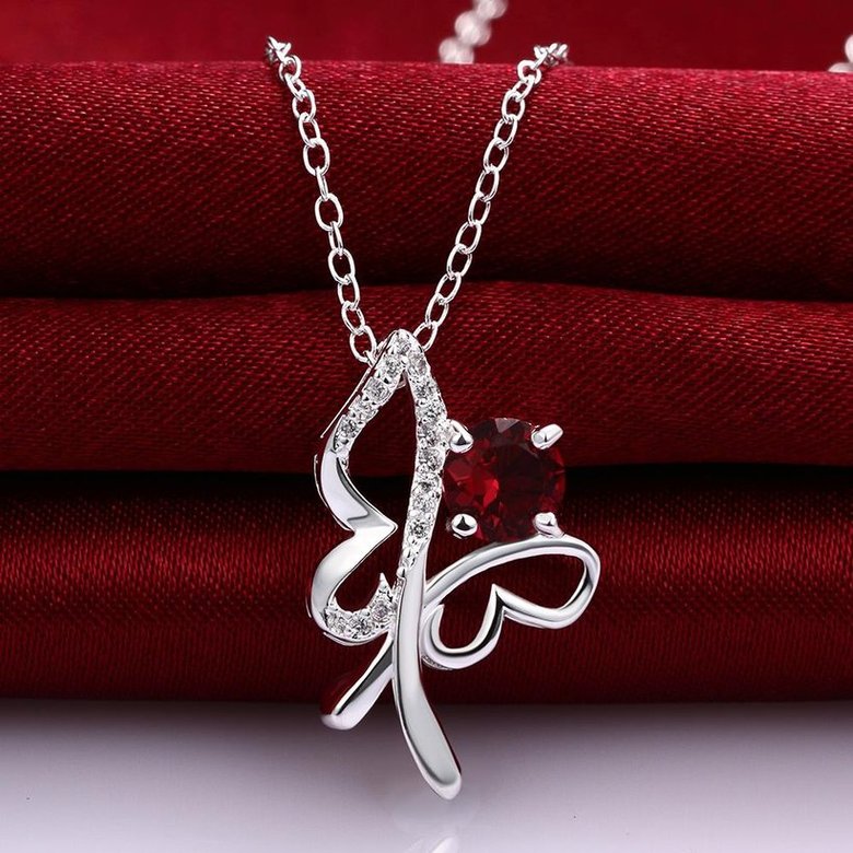 Wholesale Trendy Silver Insect Glass Necklace TGSPN612 1