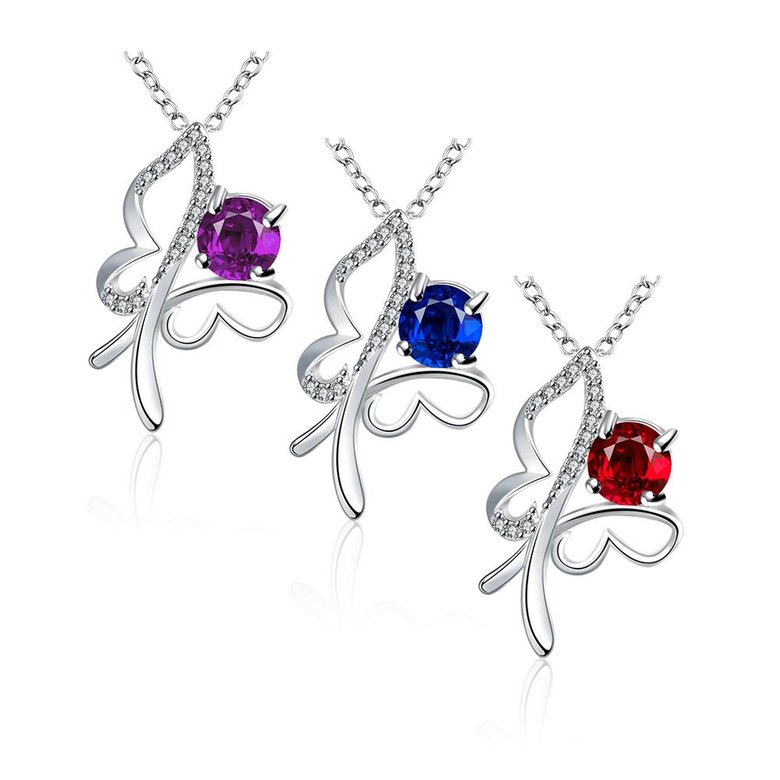 Wholesale Trendy Silver Insect Glass Necklace TGSPN612 3