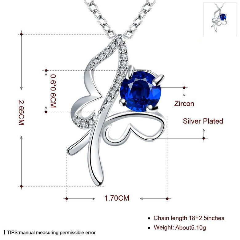 Wholesale Trendy Silver Insect Glass Necklace TGSPN612 4