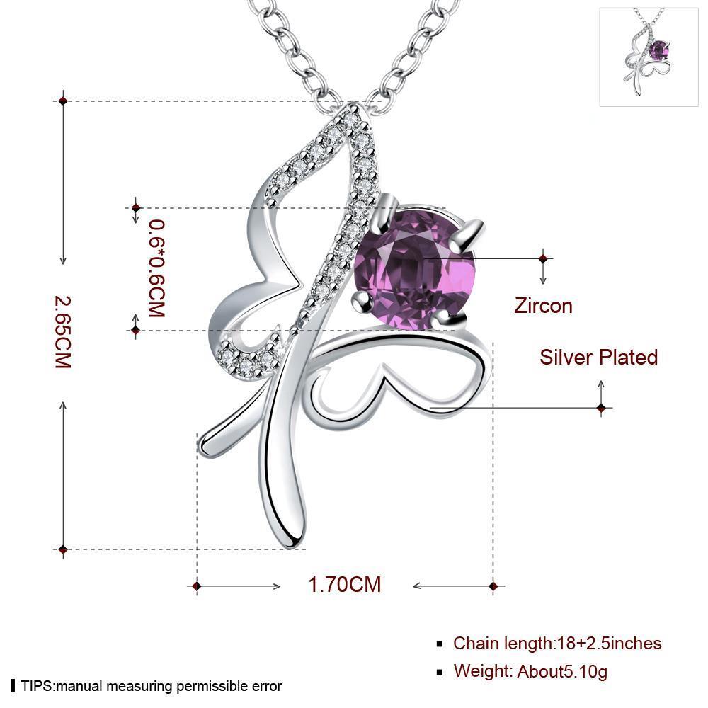 Wholesale Trendy Silver Insect Glass Necklace TGSPN612 5