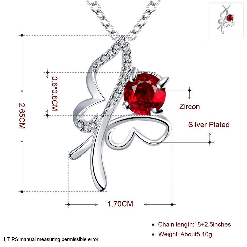 Wholesale Trendy Silver Insect Glass Necklace TGSPN612 7