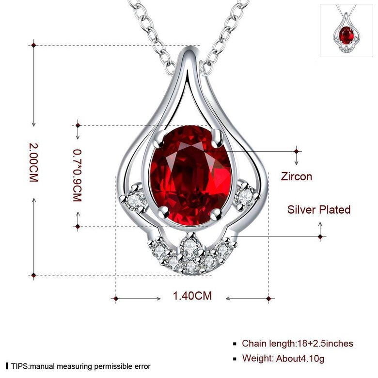Wholesale Trendy Silver Water Drop Glass Necklace TGSPN027 0