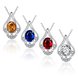 Wholesale Trendy Silver Water Drop Glass Necklace TGSPN027 3 small