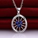 Wholesale Classic Silver Round Glass Necklace TGSPN623 2 small