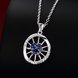 Wholesale Classic Silver Round Glass Necklace TGSPN623 3 small
