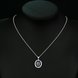 Wholesale Classic Silver Round Glass Necklace TGSPN623 4 small