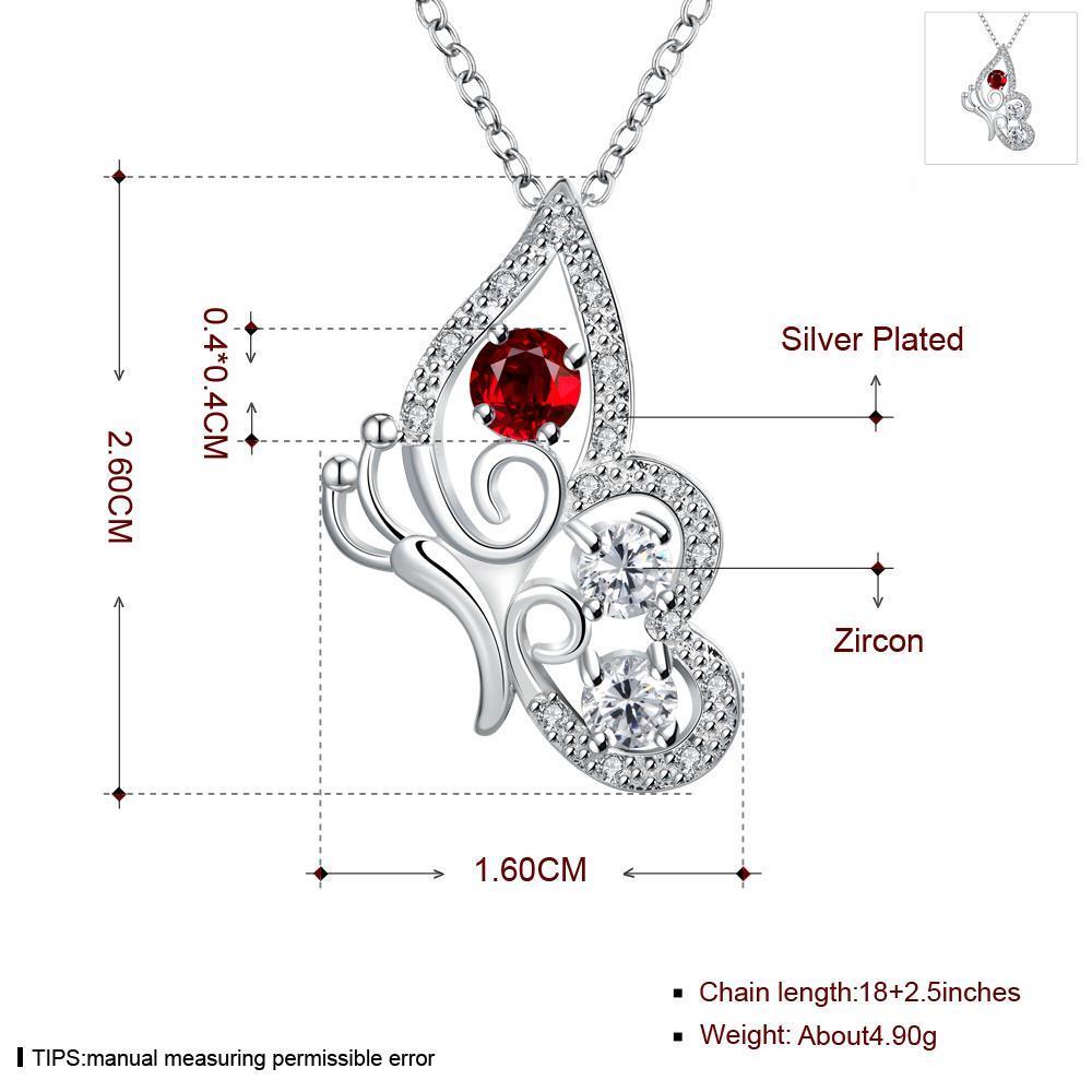 Wholesale Classic Silver Insect Glass Necklace TGSPN629 0