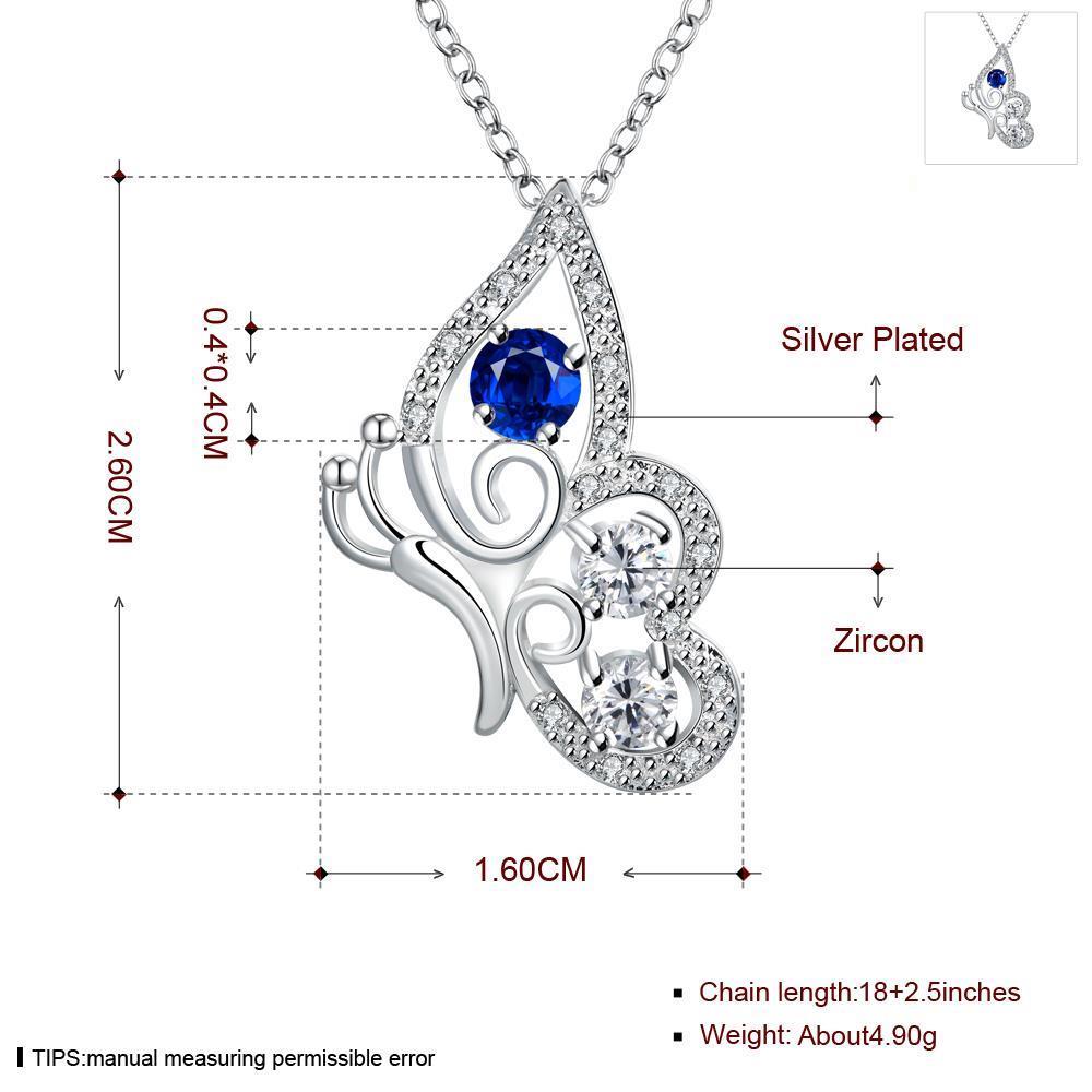 Wholesale Classic Silver Insect Glass Necklace TGSPN629 6