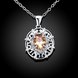 Wholesale Classic Silver Geometric CZ Necklace TGSPN028 1 small