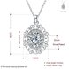 Wholesale Classic Silver Geometric CZ Necklace TGSPN028 3 small