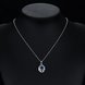 Wholesale Trendy Silver Round Glass Necklace TGSPN029 4 small