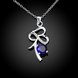 Wholesale Trendy Silver Geometric Glass Necklace TGSPN645 3 small