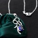 Wholesale Trendy Silver Geometric Glass Necklace TGSPN645 4 small