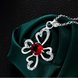 Wholesale Romantic Silver Plant Glass Necklace TGSPN651 3 small