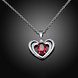 Wholesale Trendy Silver Heart Glass Necklace TGSPN654 1 small