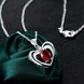 Wholesale Trendy Silver Heart Glass Necklace TGSPN654 2 small