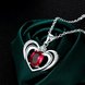 Wholesale Trendy Silver Heart Glass Necklace TGSPN654 3 small