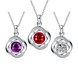 Wholesale Romantic Silver Plant Glass Necklace TGSPN030 2 small