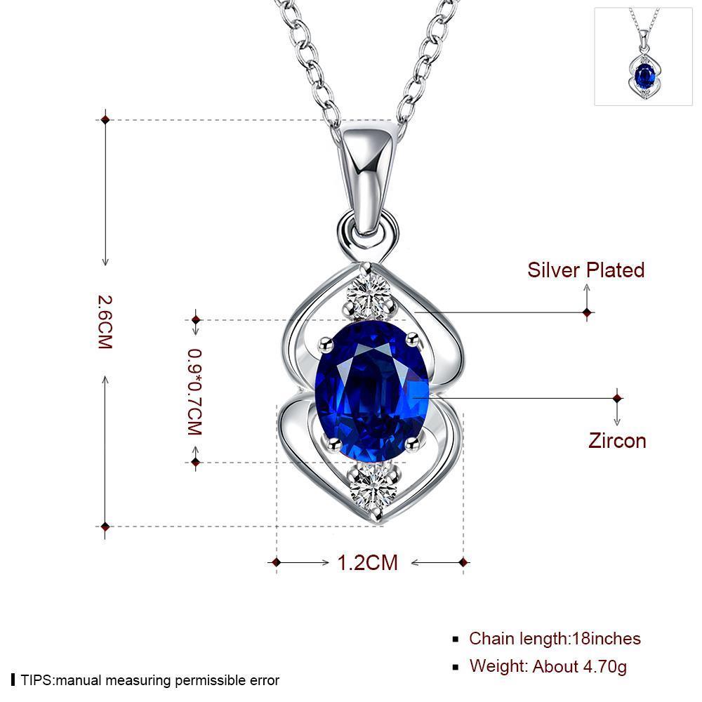 Wholesale Trendy Silver Plant Glass Necklace TGSPN032 5