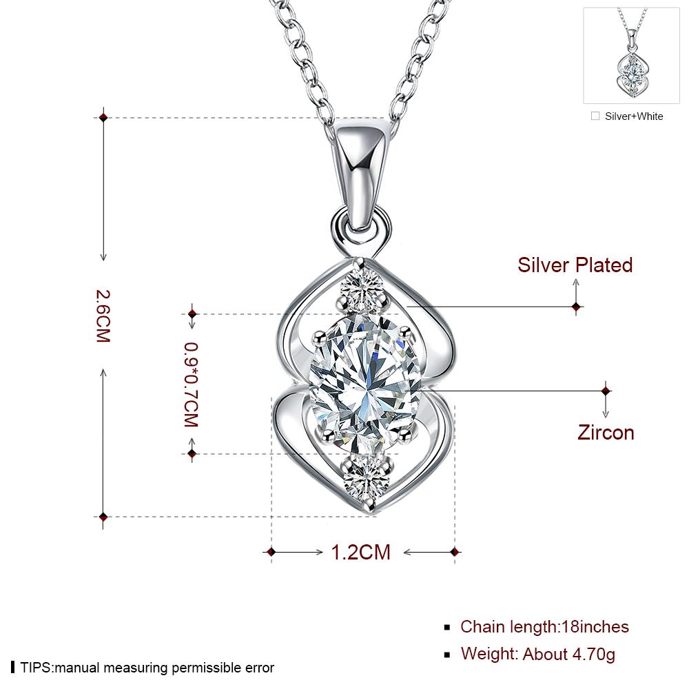 Wholesale Trendy Silver Plant Glass Necklace TGSPN032 6