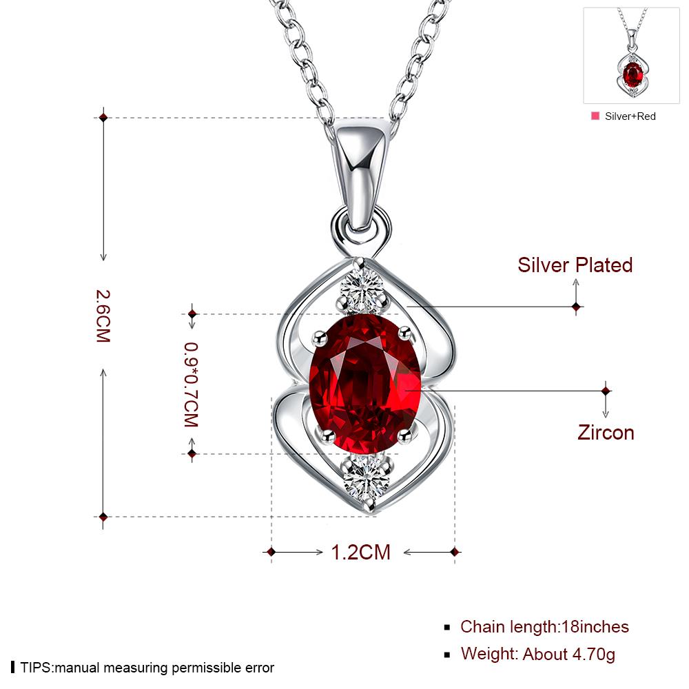 Wholesale Trendy Silver Plant Glass Necklace TGSPN032 7